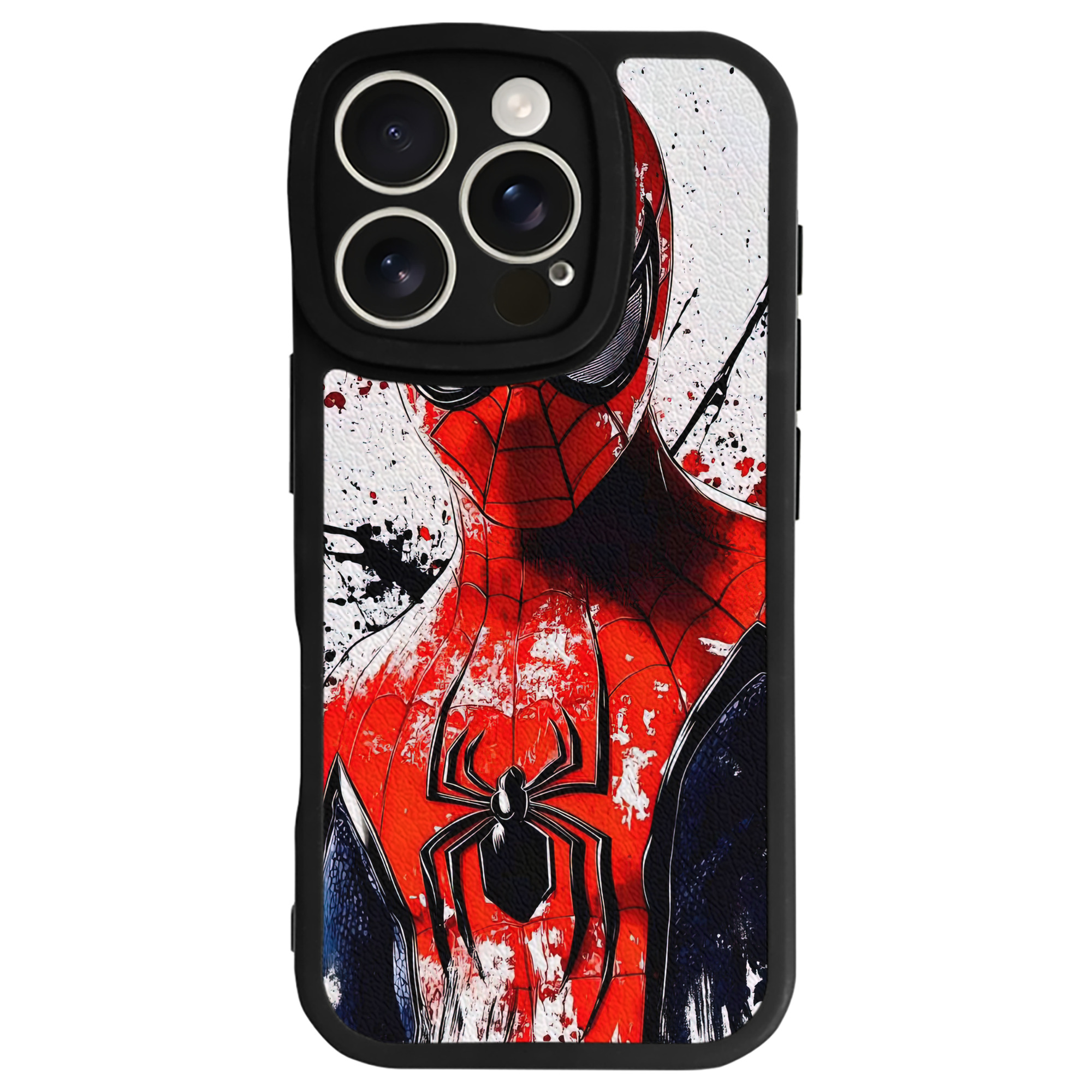 Spider Man スパイダーマン 【iPhone 16シリーズ対応】シリコンスマホケース（レザー調） 材質：シリコン